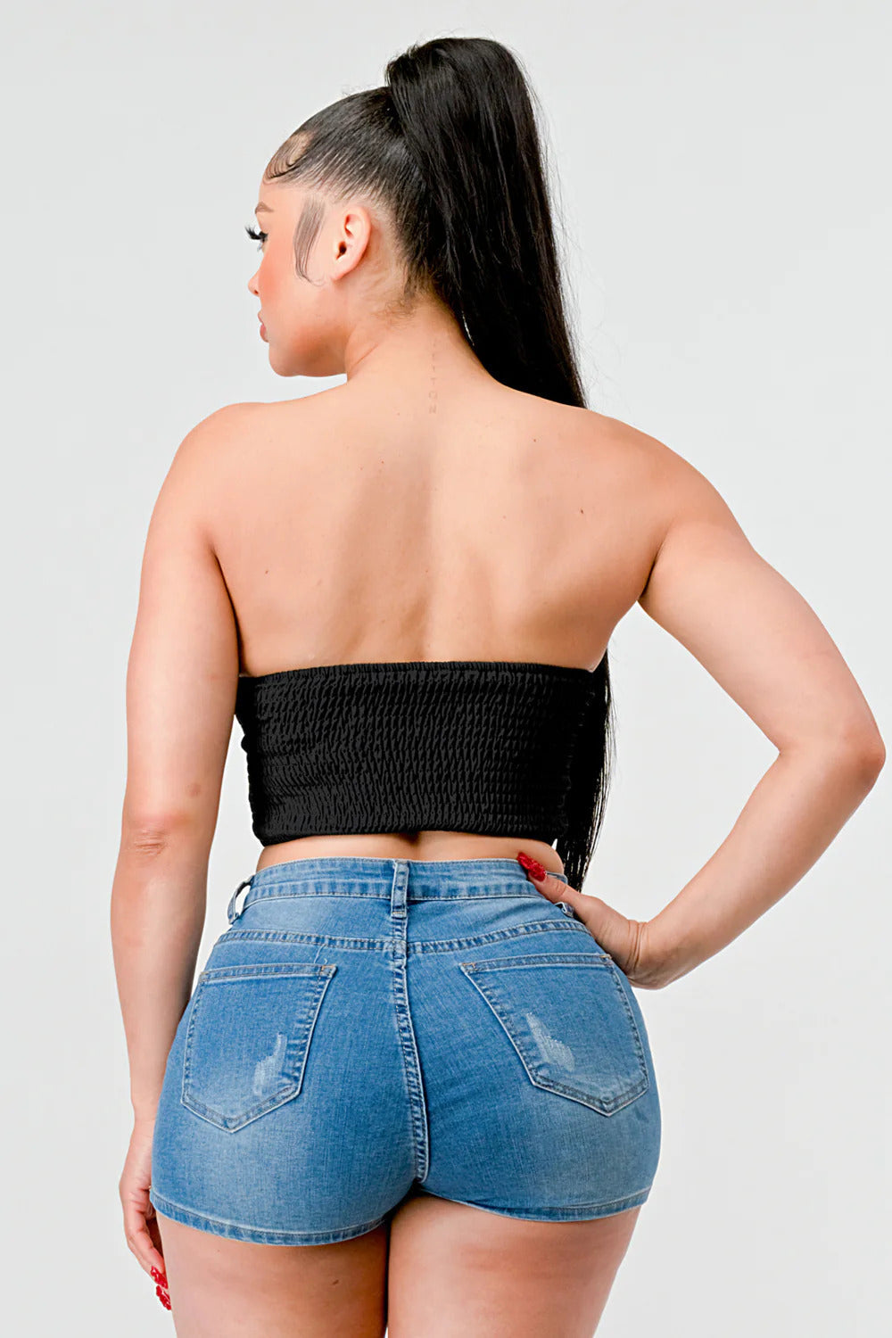 Luxe sweetheart ruffled drawstring lace bustier top Smile Sparker