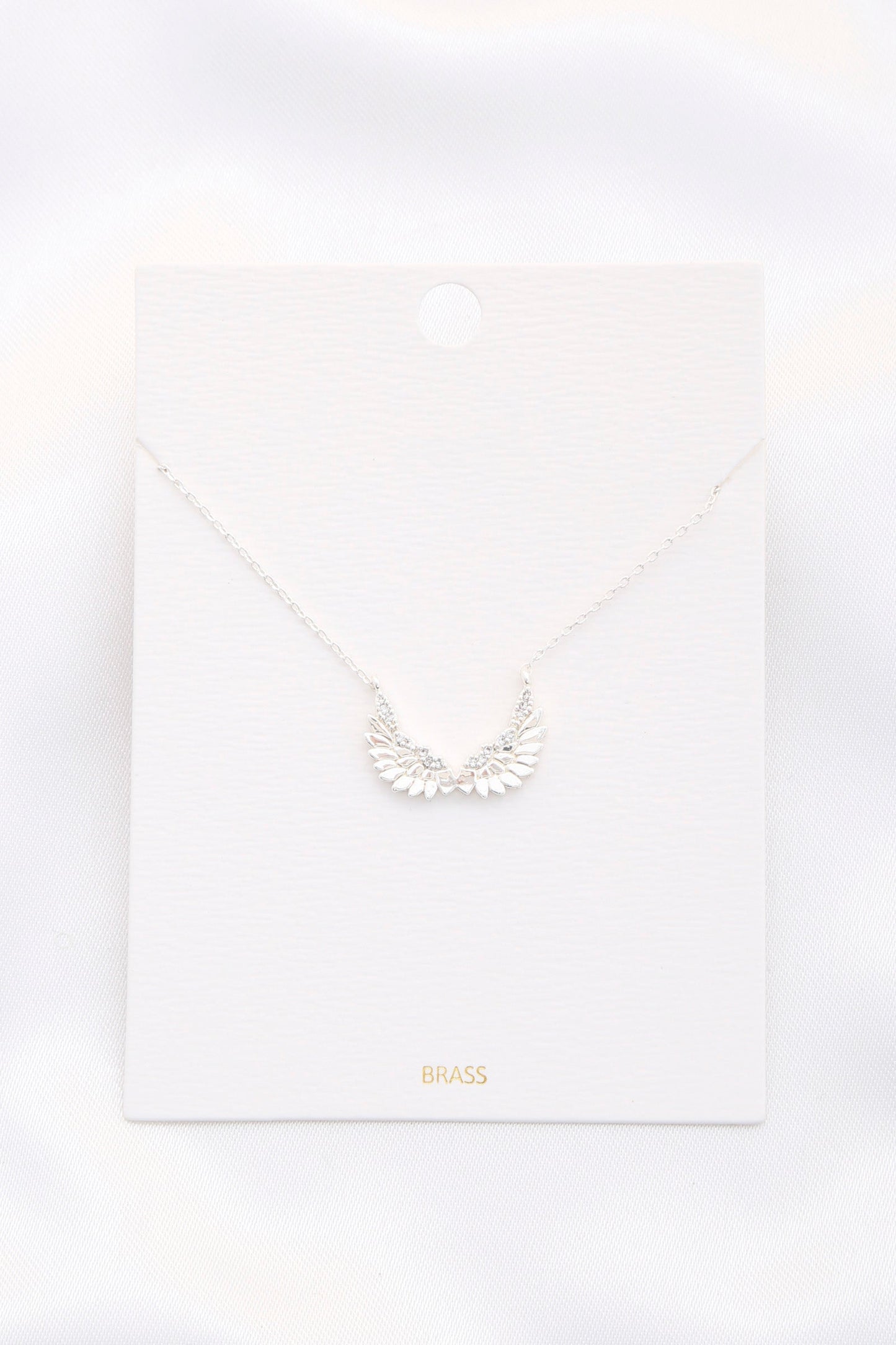 Metal Wing Pendant Necklace Smile Sparker