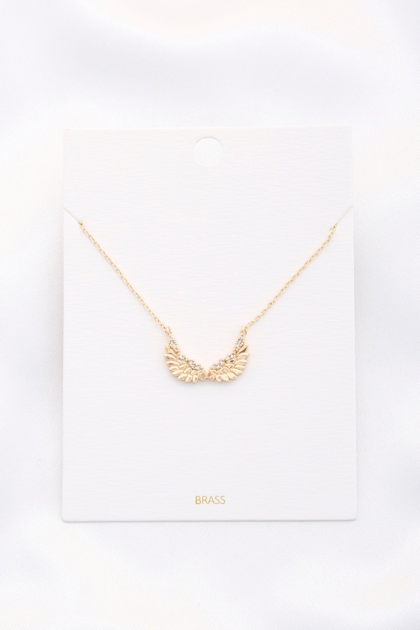 Metal Wing Pendant Necklace Smile Sparker