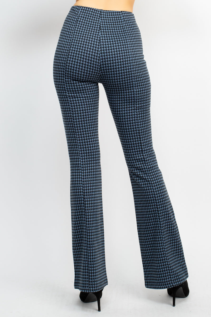 Plaid Bell Bottom Pants Smile Sparker