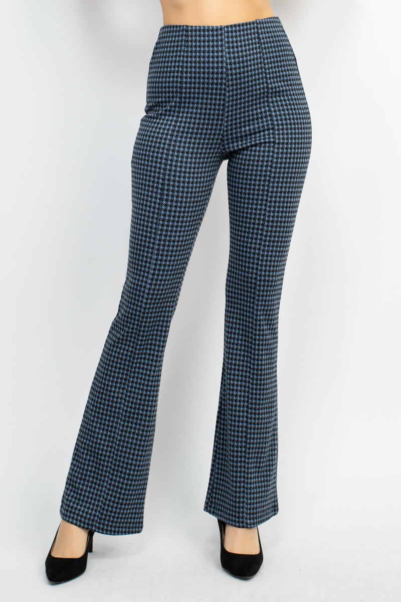 Plaid Bell Bottom Pants Smile Sparker