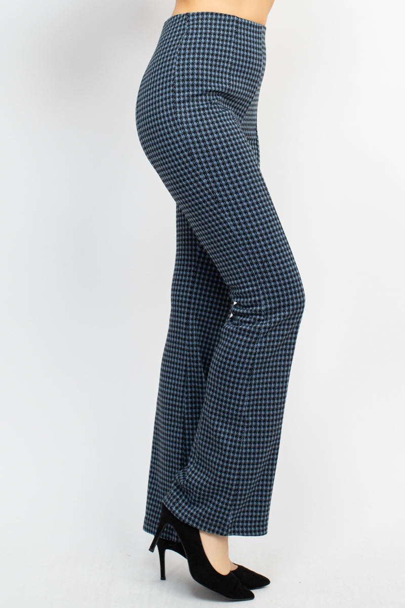 Plaid Bell Bottom Pants Smile Sparker