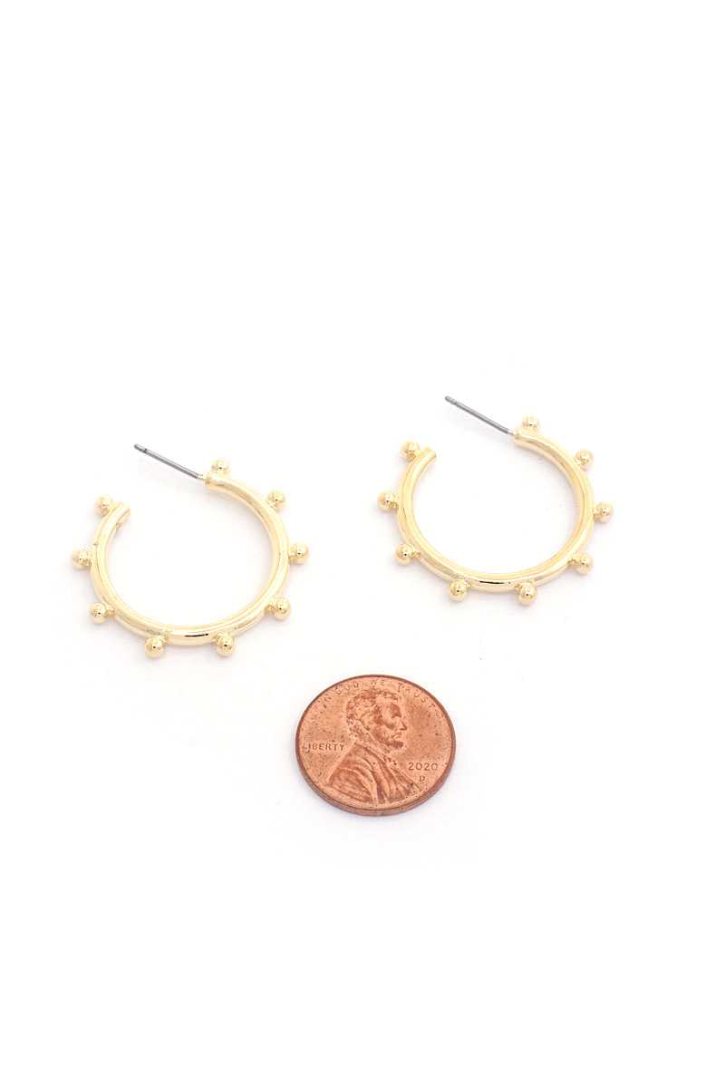 Sodajo Ball Edge Hoop Earring Smile Sparker