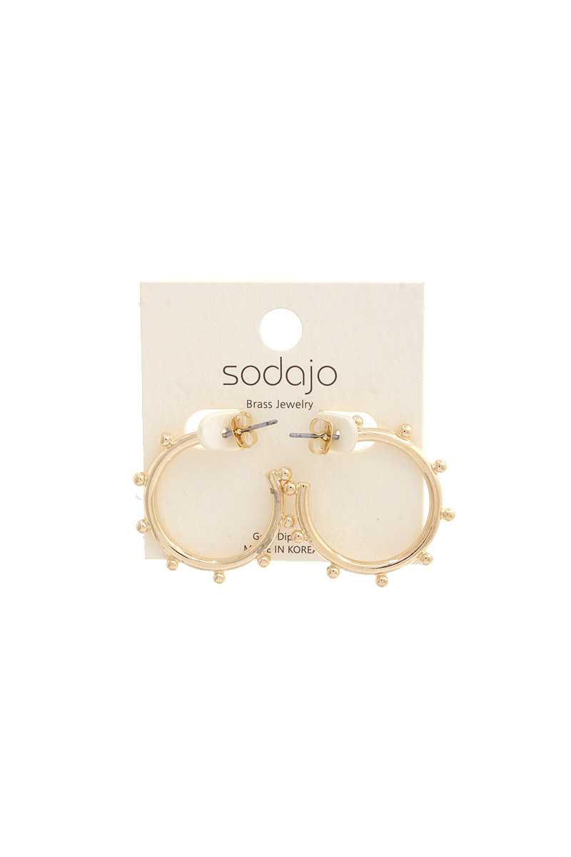Sodajo Ball Edge Hoop Earring Smile Sparker