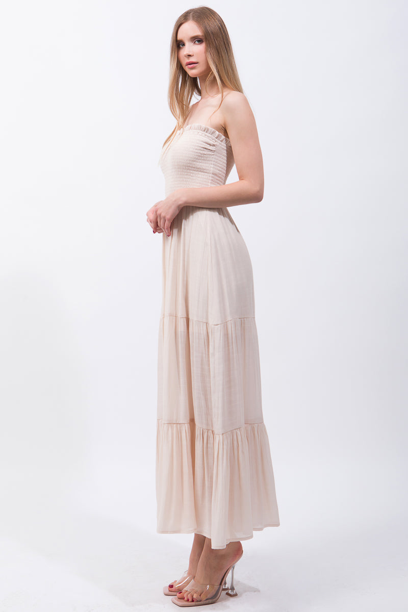 Strapless Maxi Dress Smile Sparker