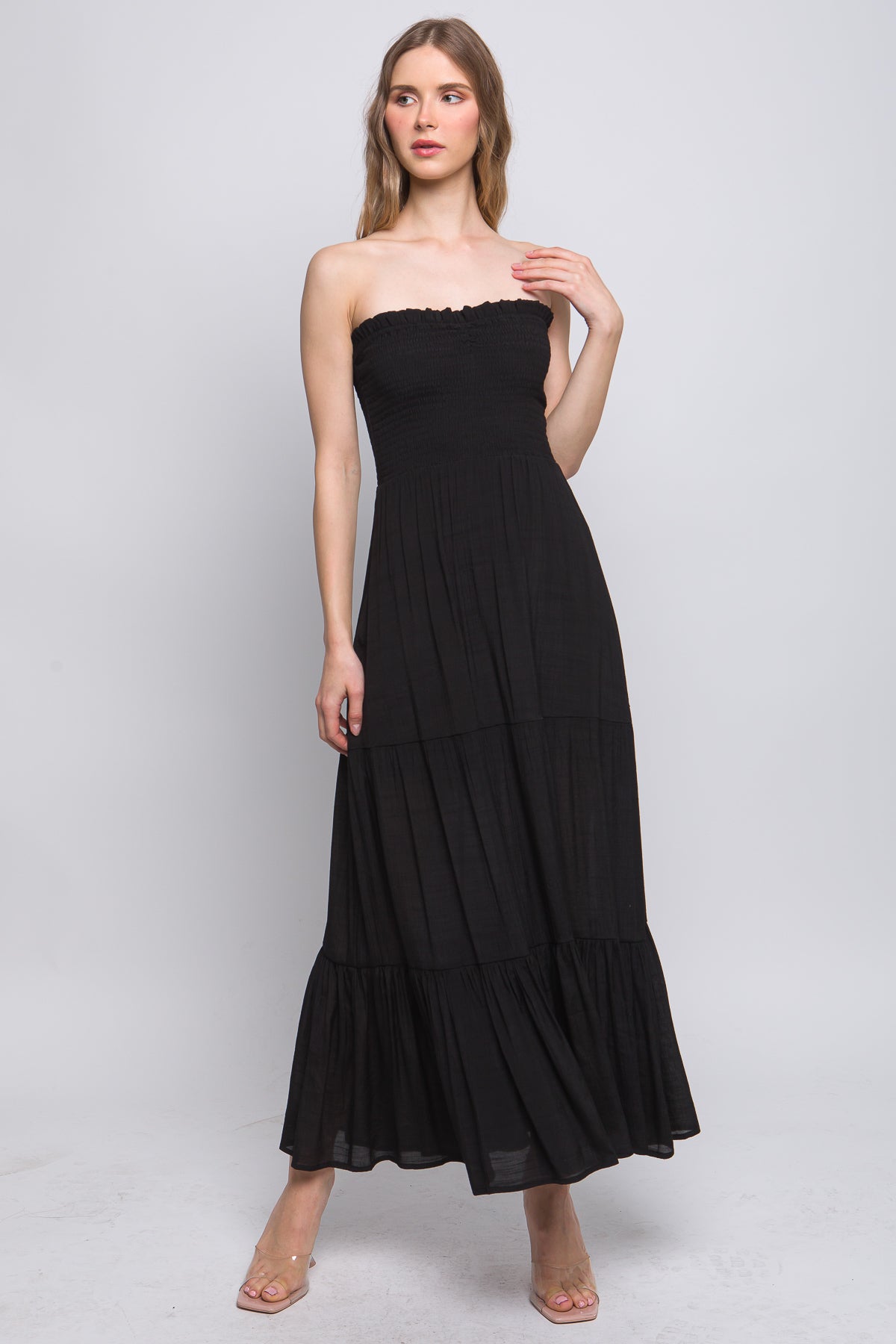 Strapless Maxi Dress Smile Sparker