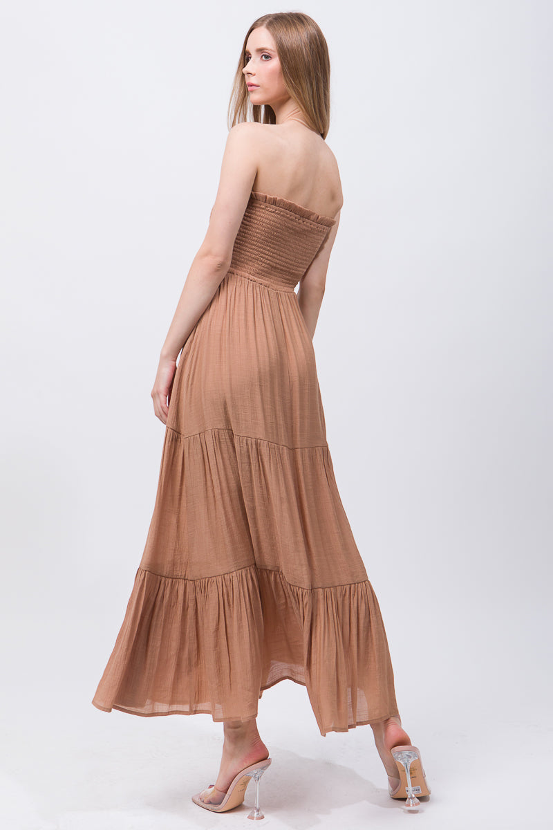 Strapless Maxi Dress Smile Sparker