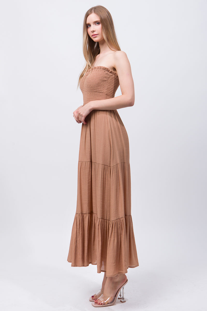 Strapless Maxi Dress Smile Sparker