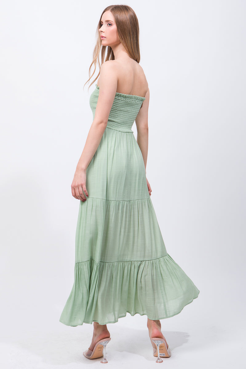 Strapless Maxi Dress Smile Sparker