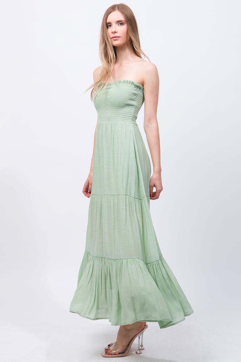 Strapless Maxi Dress Smile Sparker