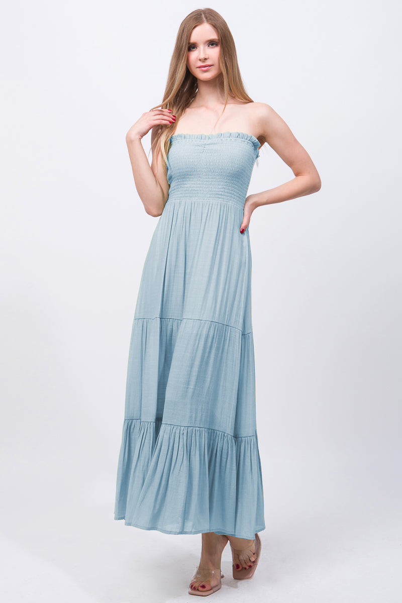 Strapless Maxi Dress Smile Sparker