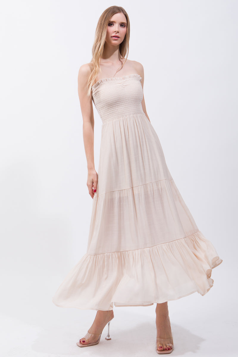 Strapless Maxi Dress Smile Sparker