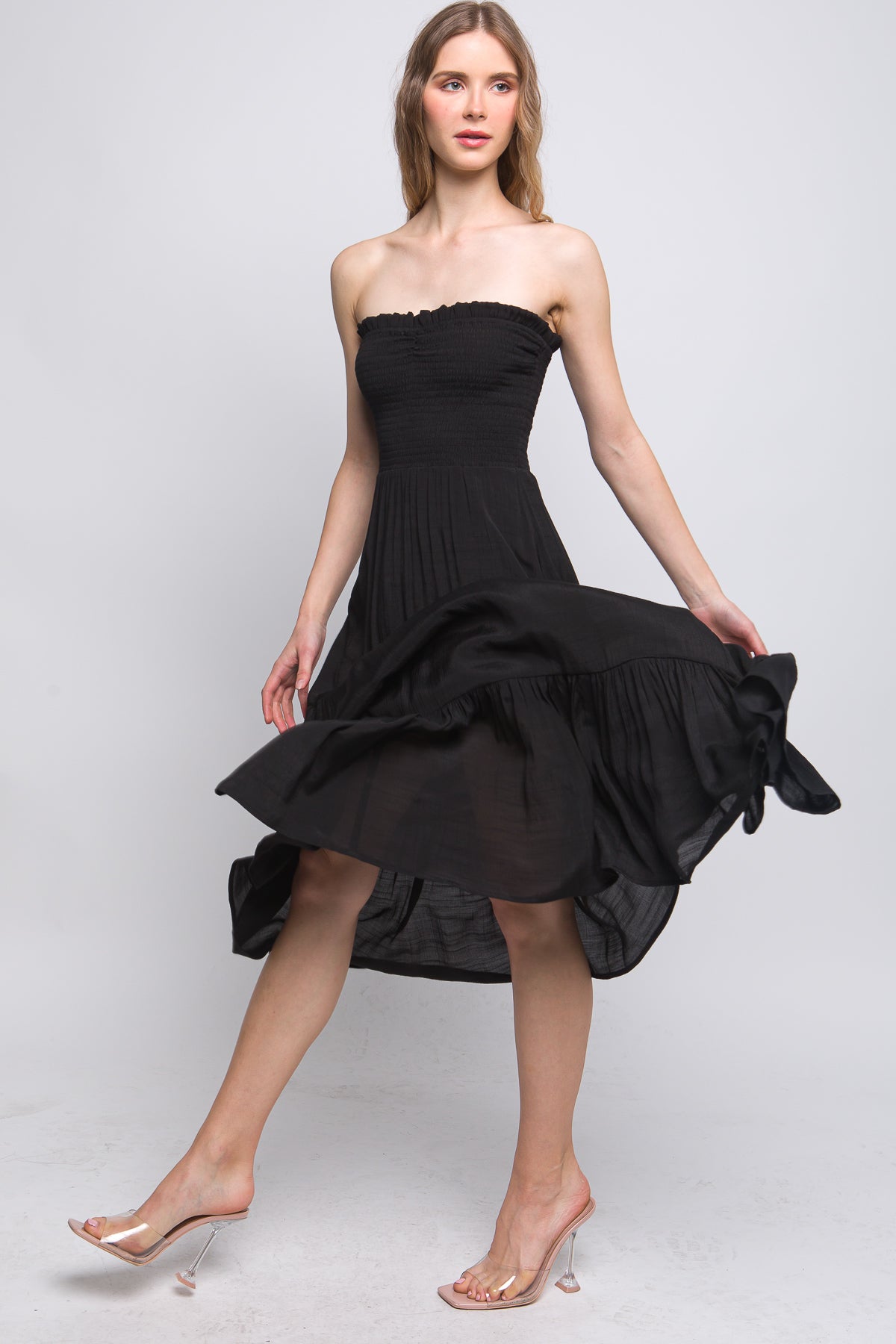 Strapless Maxi Dress Smile Sparker