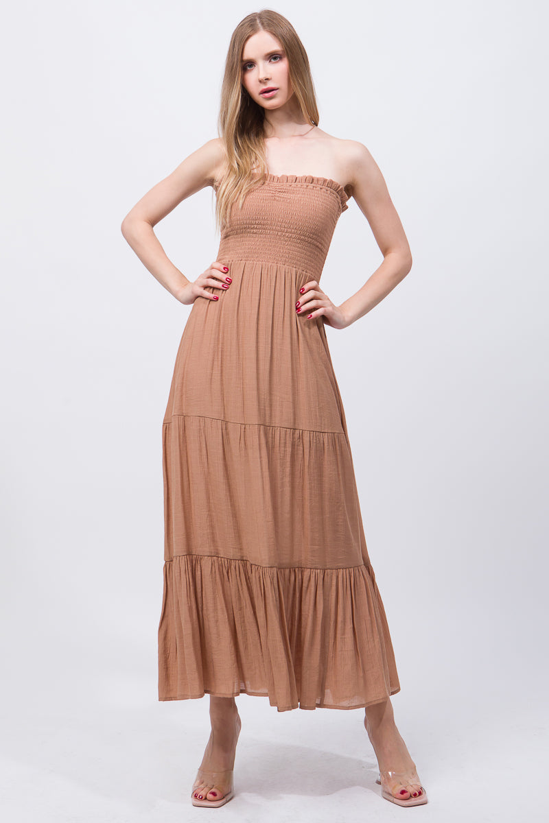 Strapless Maxi Dress Smile Sparker