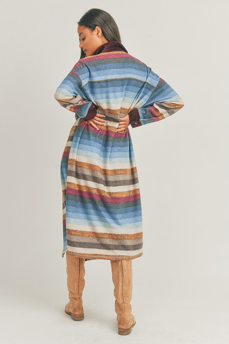 Stripped Long Sleeve Top Smile Sparker