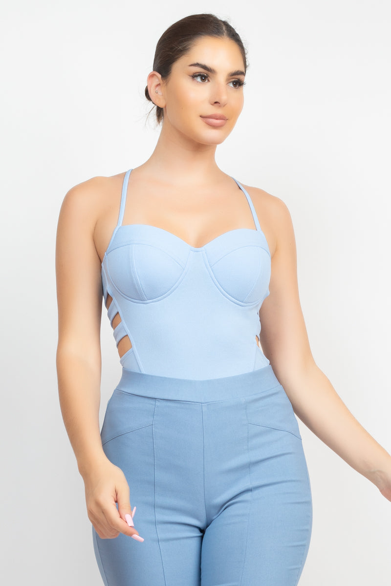 Sweetheart Side Cutouts Bodysuit Smile Sparker