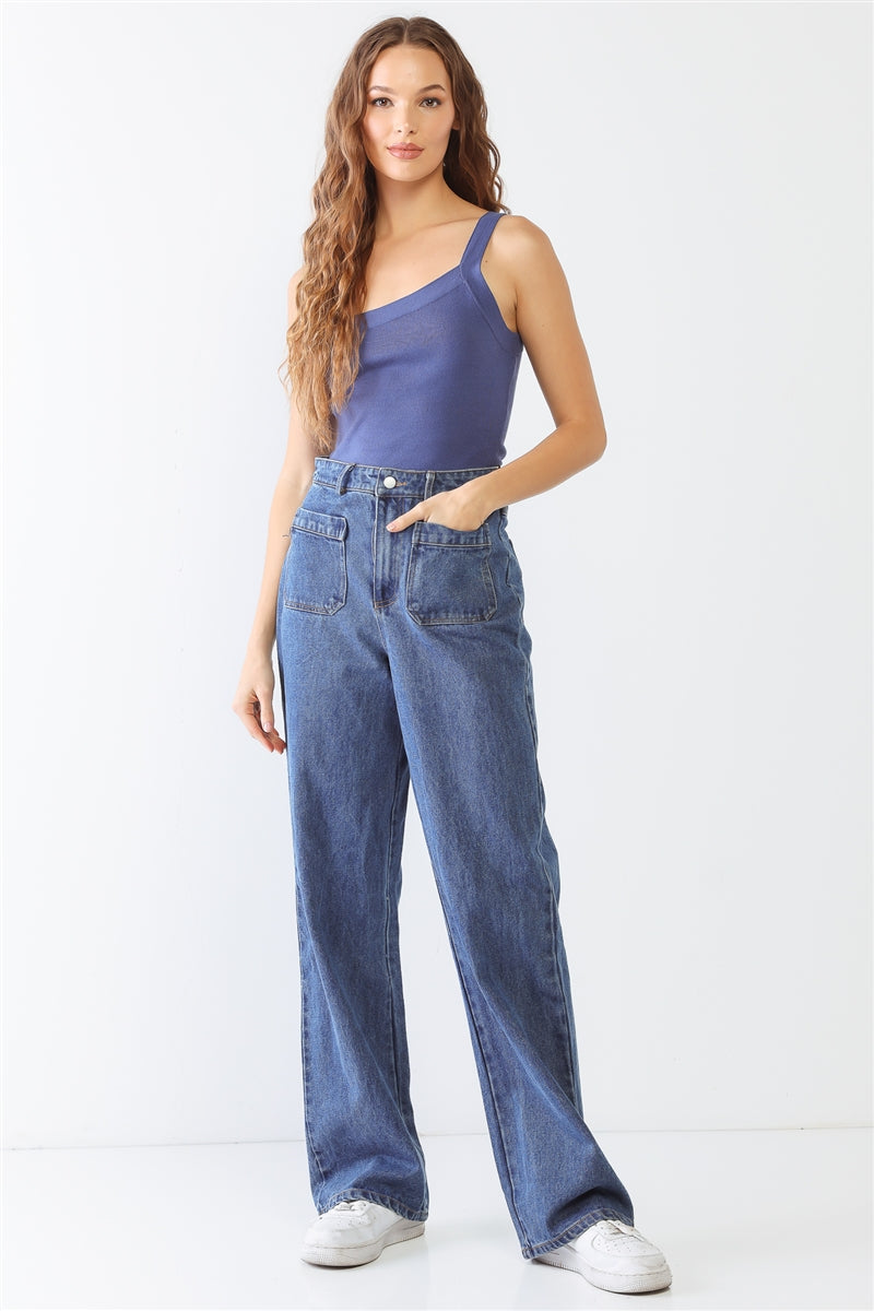 Viscose Blend Sleeveless Square Neck Bodysuit Smile Sparker