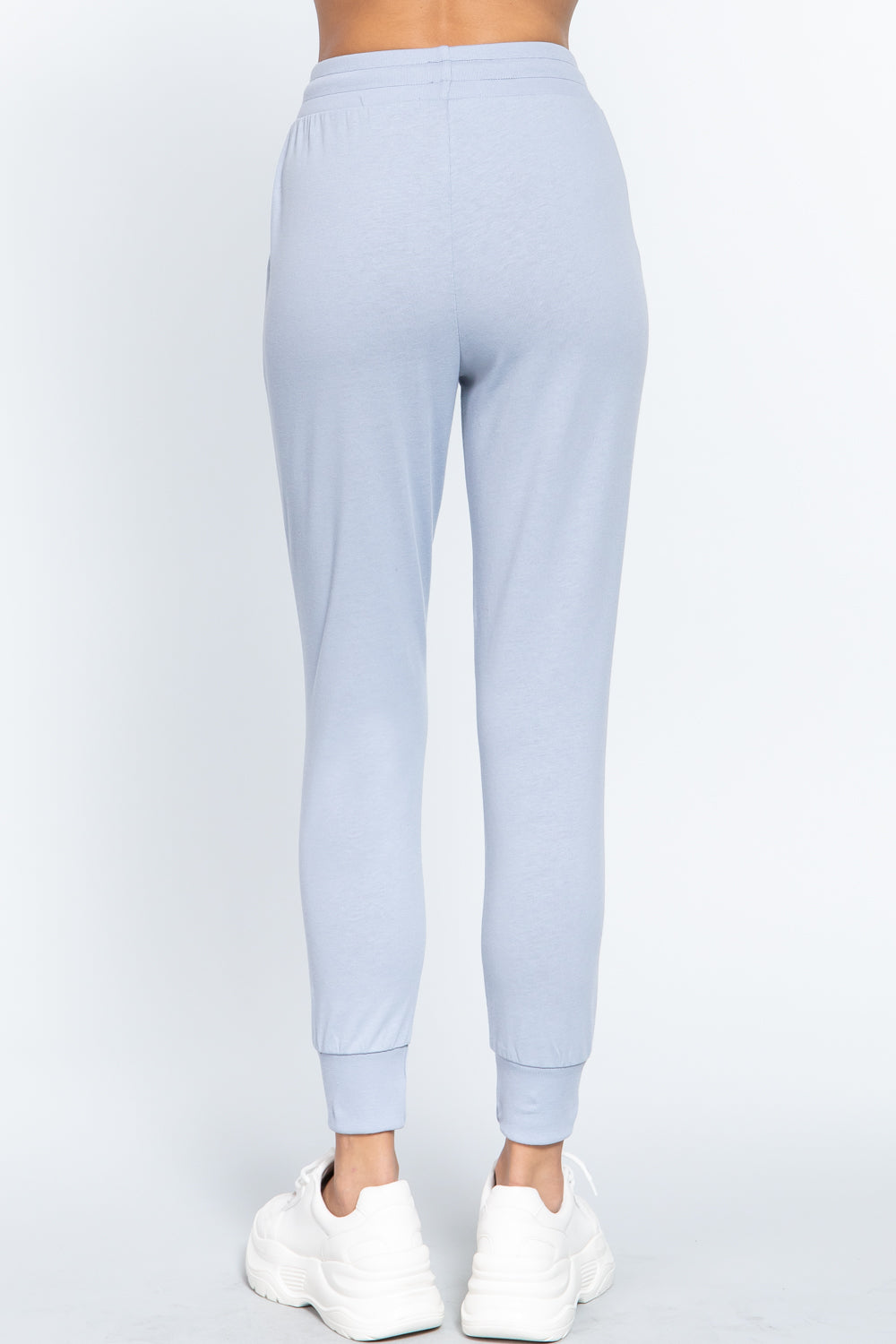 Waist Band Long Sweatpants With Pockets Smile Sparker