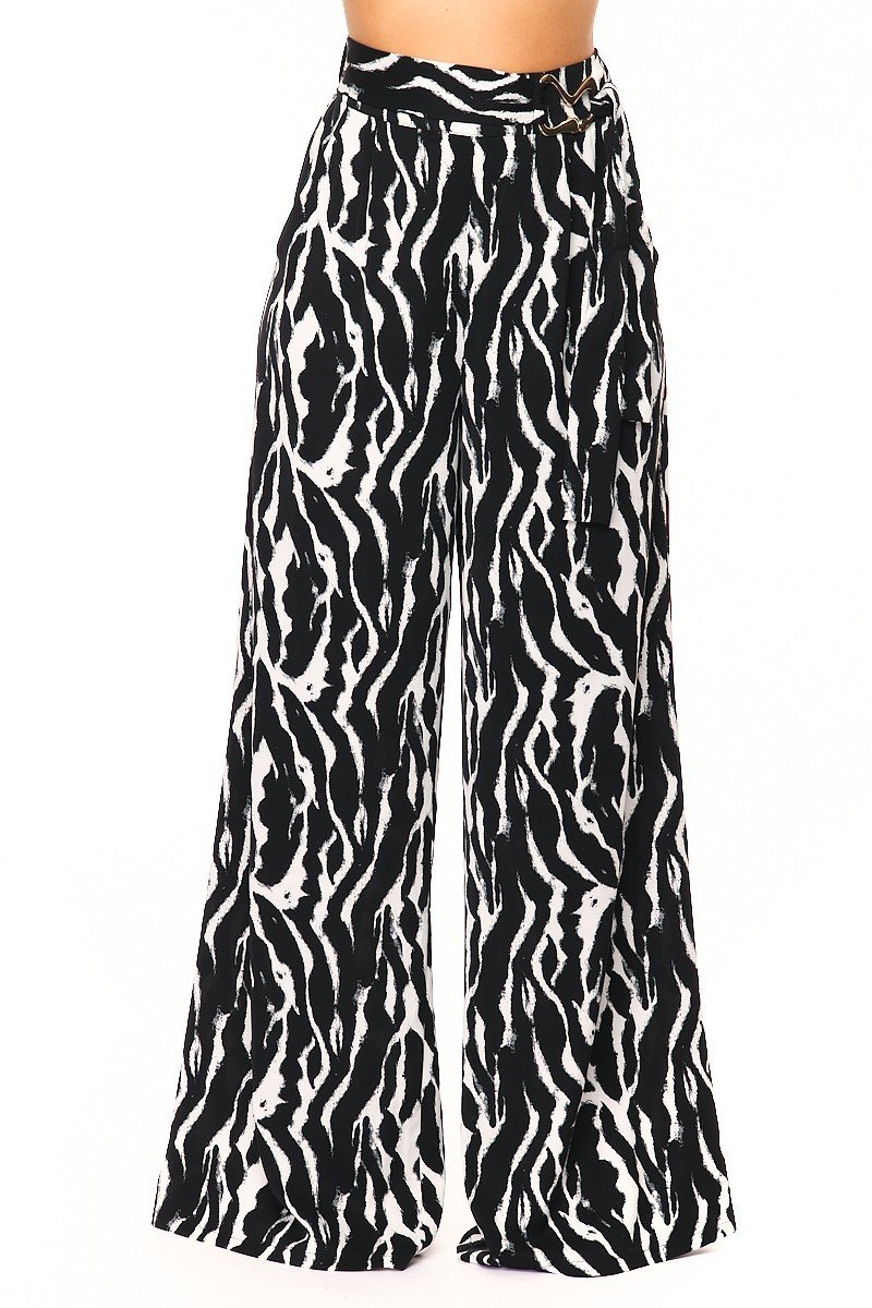 Woven Print Fashion Pants Smile Sparker