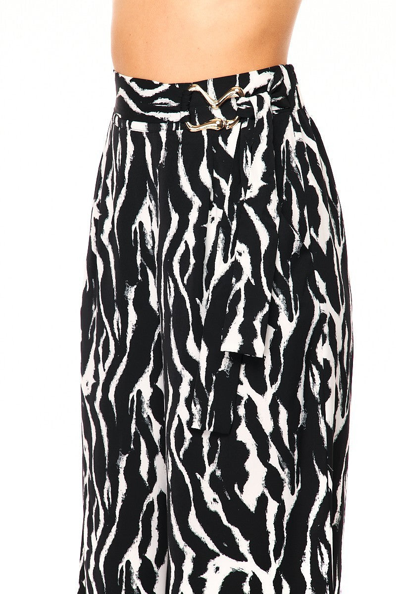Woven Print Fashion Pants Smile Sparker