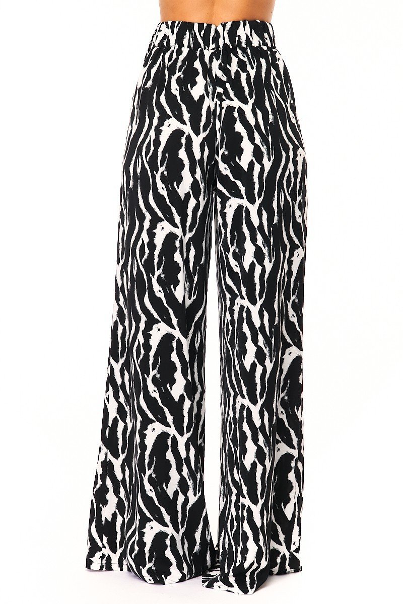 Woven Print Fashion Pants Smile Sparker