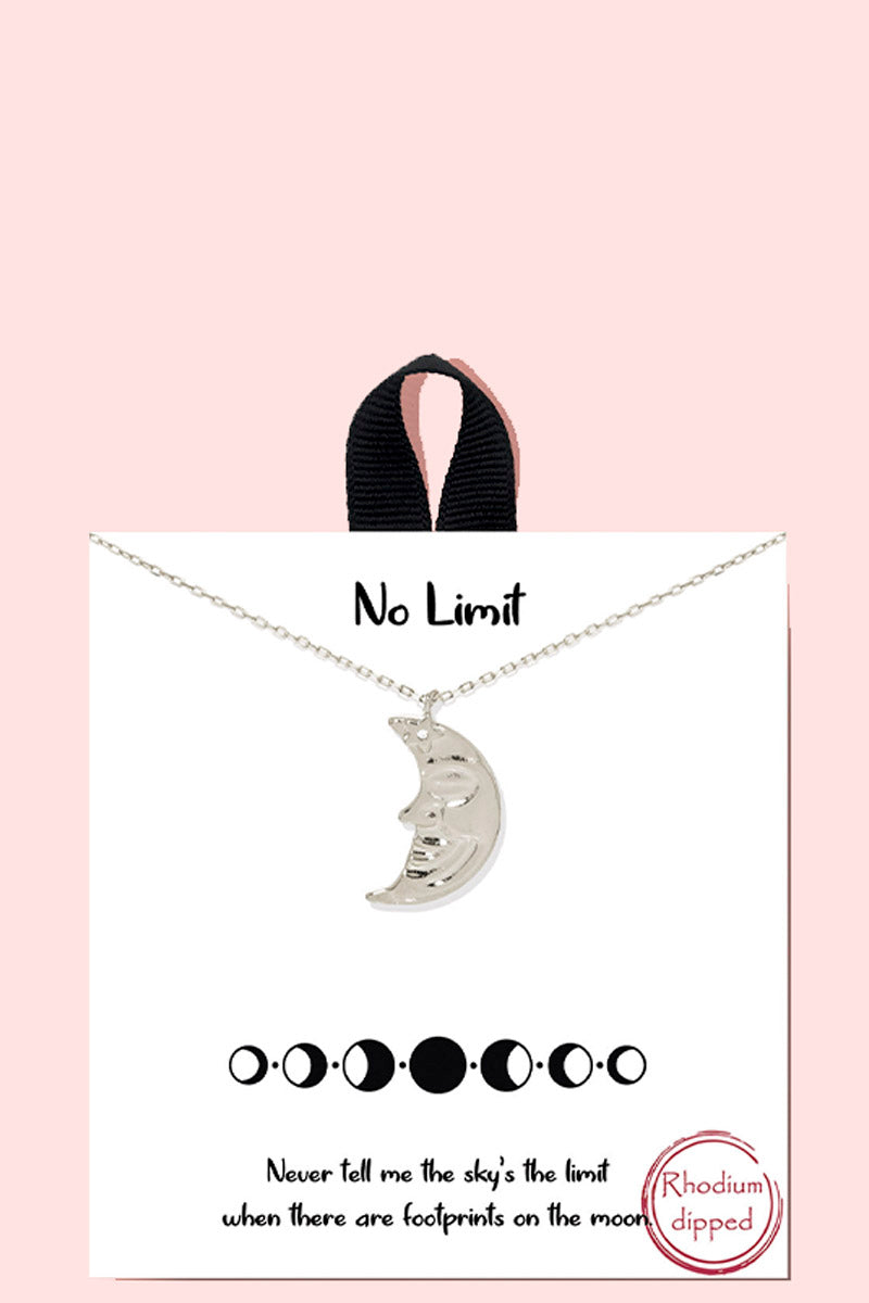 18k Gold Rhodium Dipped No Limit Necklace Smile Sparker