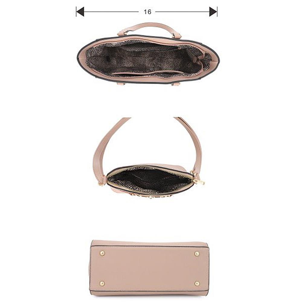 2in1 Smooth Matching Shoulder Tote Bag With Crossbody Set Smile Sparker