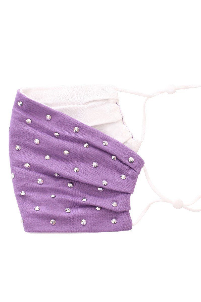 3d Shiny Silver Metal Studs Cotton Fashion Face Mask Smile Sparker