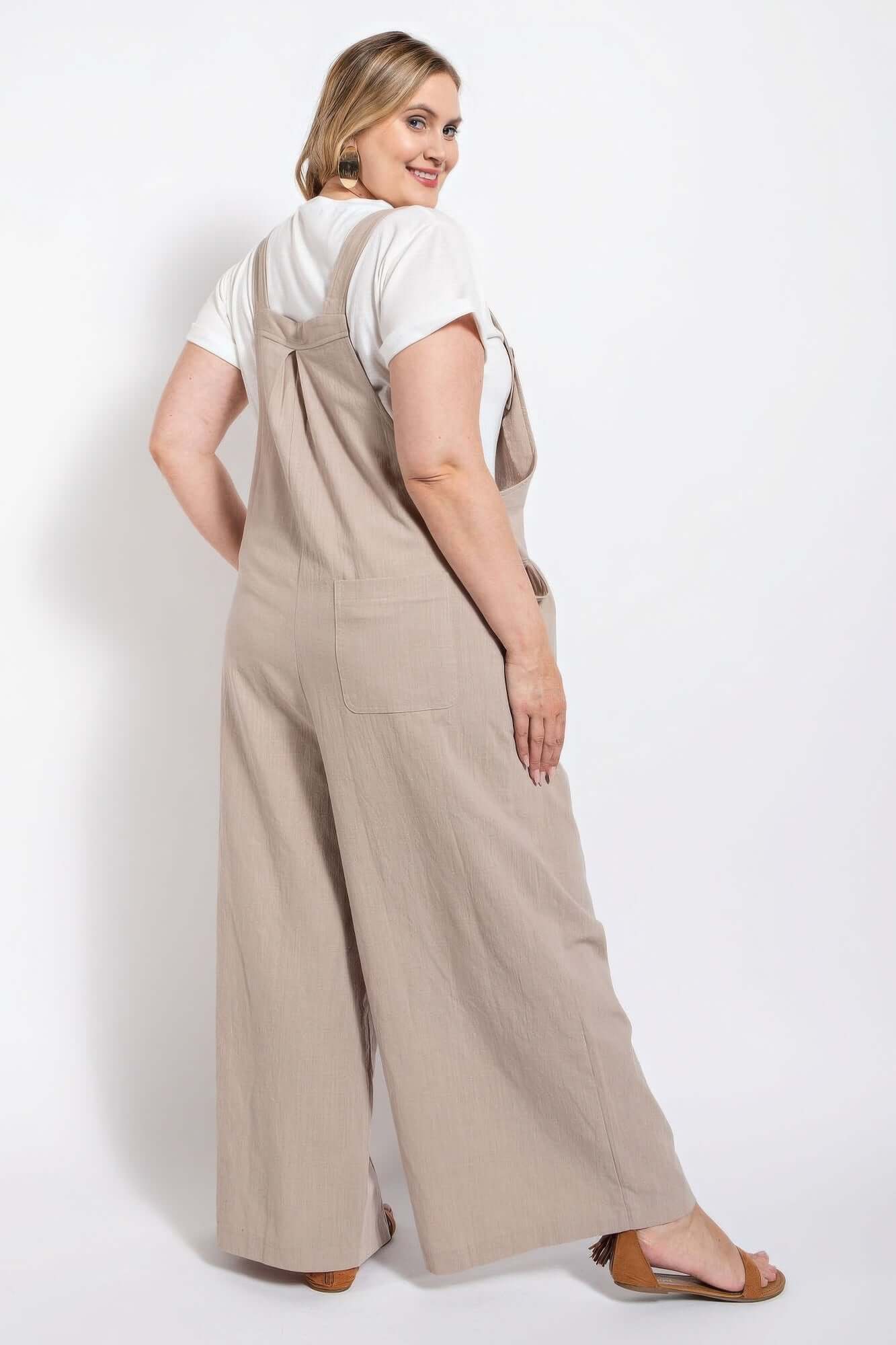 Aurevia Pintuck Detail Cotton Overall With Side Pockets - Smile Sparker