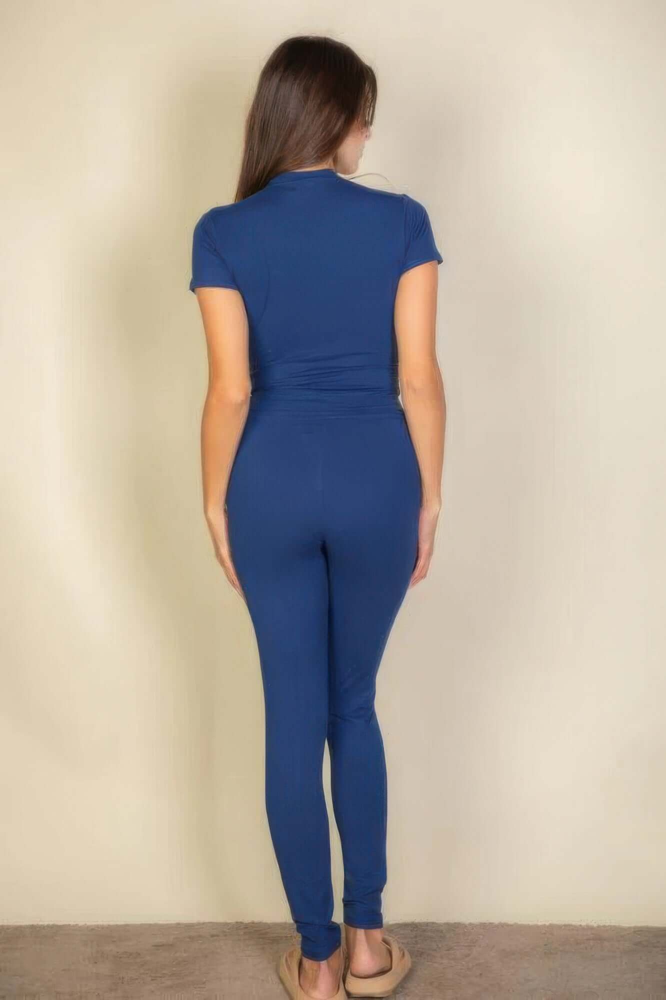 Veloria Solid Leggings for Women Comfortable Stretch Jersey - Smile Sparker