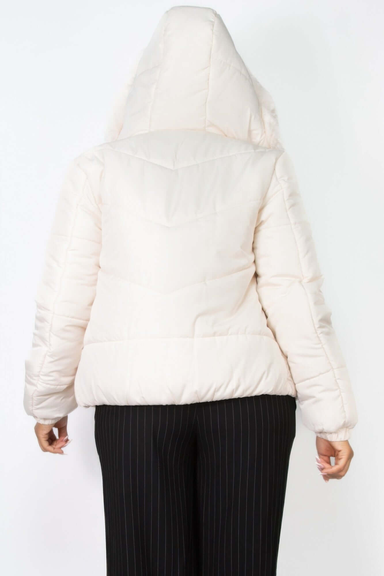 Aurevia Insulated Faux Fur Hooded Zip Up Jacket Women - Smile Sparker
