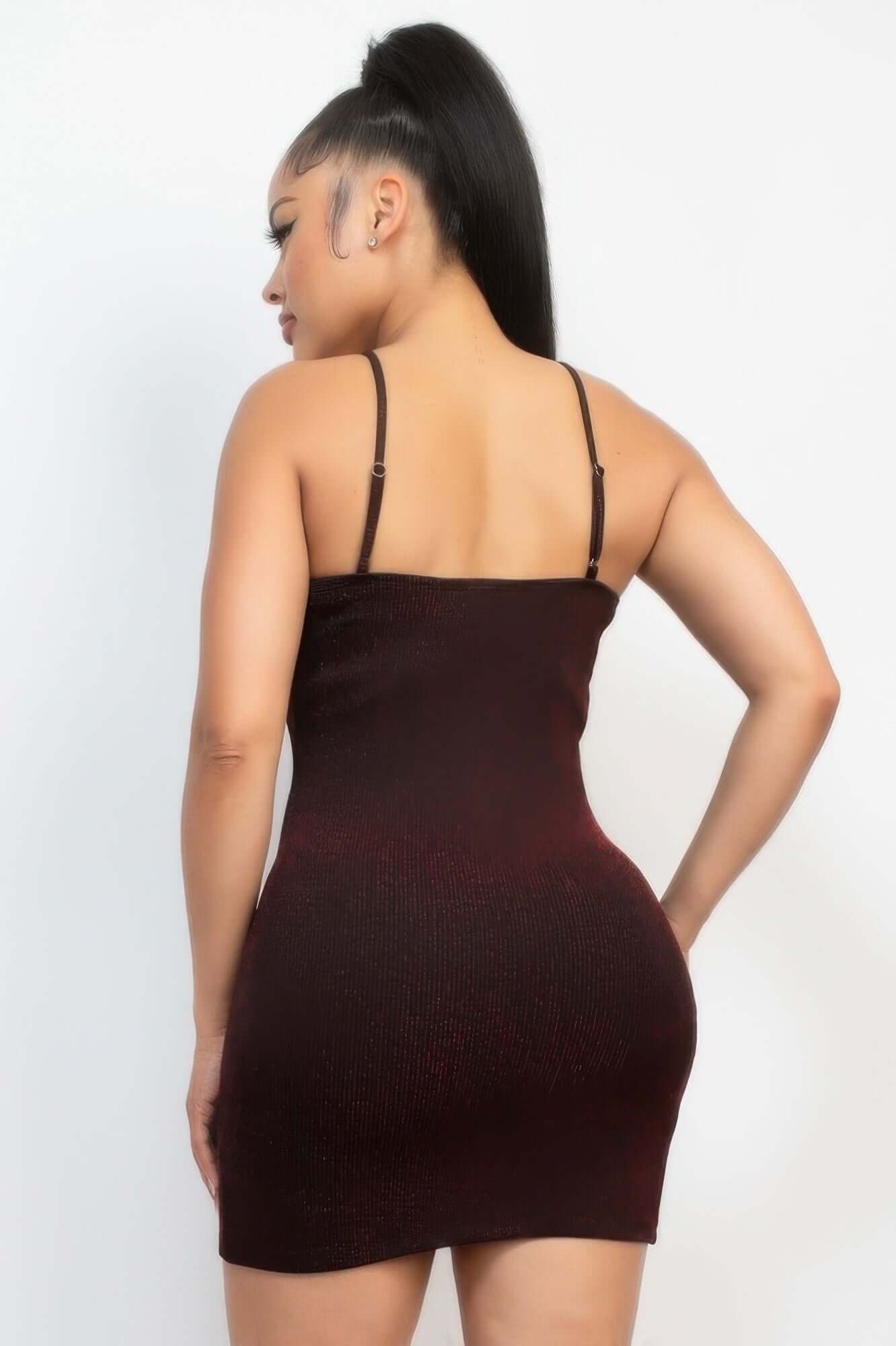 Ophira Glittered Bodycon Slit Dress Evening Partywear - Smile Sparker
