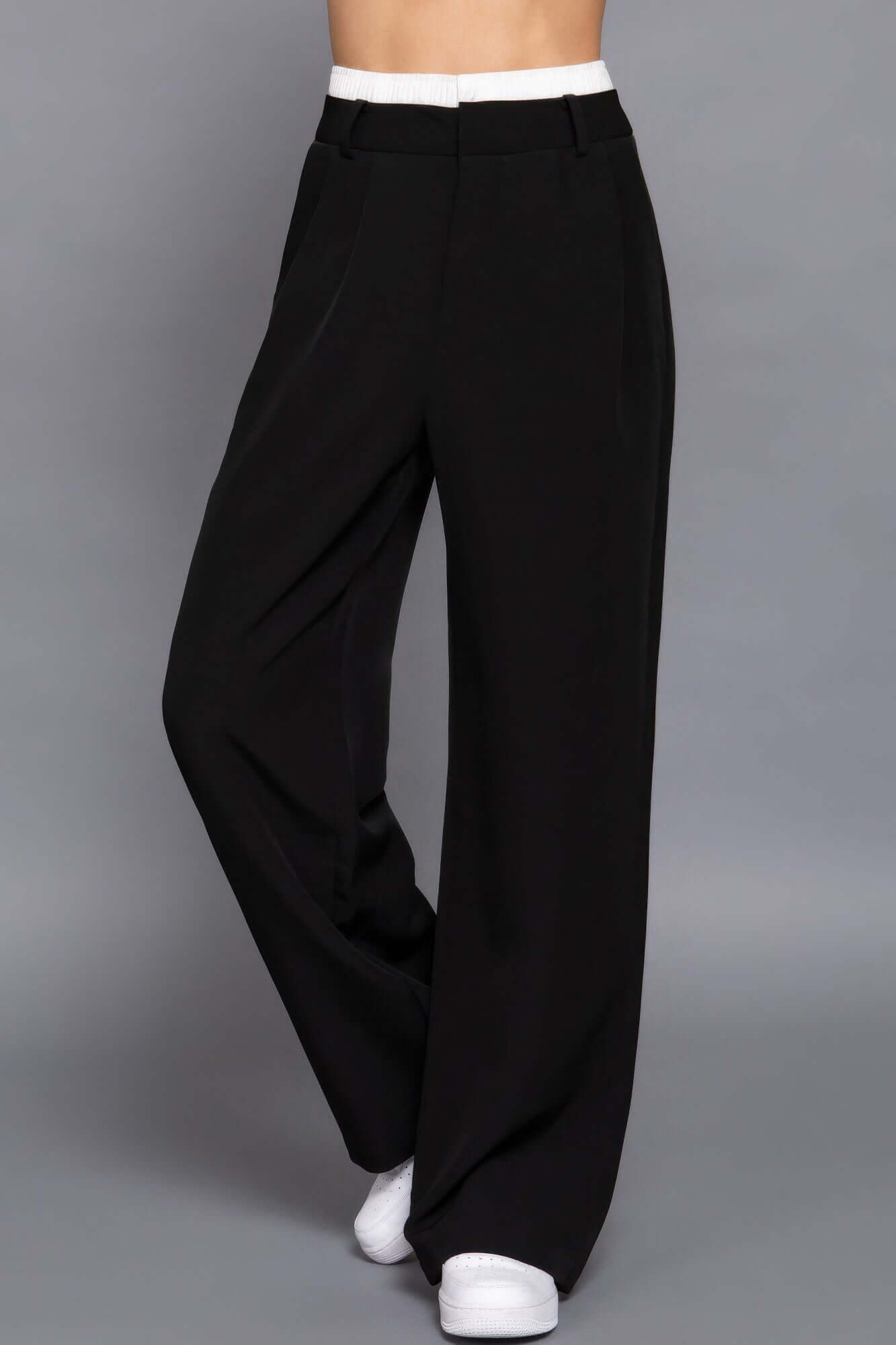 Aurevia Womens Contrast Waist Boxer Straight Long Pants - Smile Sparker