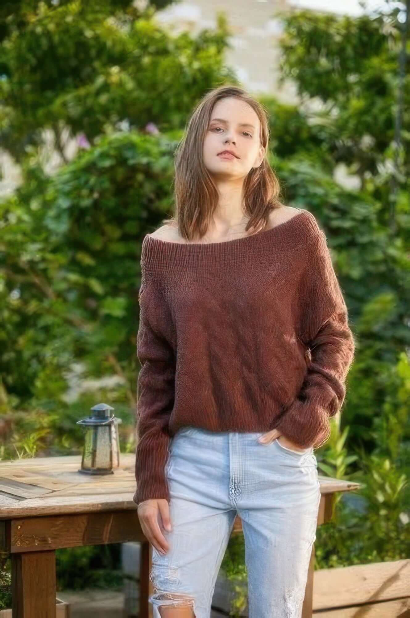 Ophira Cozy Cable Knit Sweater Women Round Neck Long Sleeve - Smile Sparker