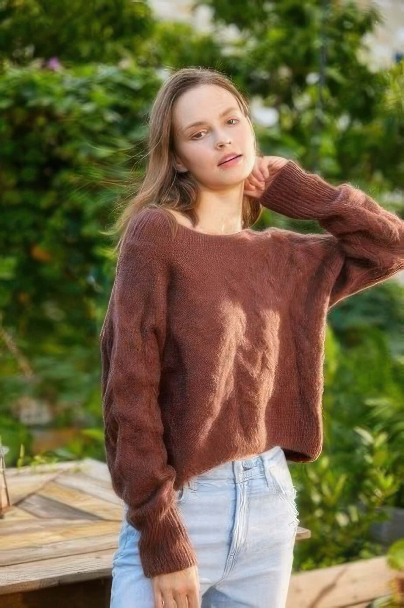 Ophira Cozy Cable Knit Sweater Women Round Neck Long Sleeve - Smile Sparker