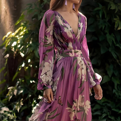 Luna | Chic Floral Maxi Dress for Summer Weddings and Formal Events 2
