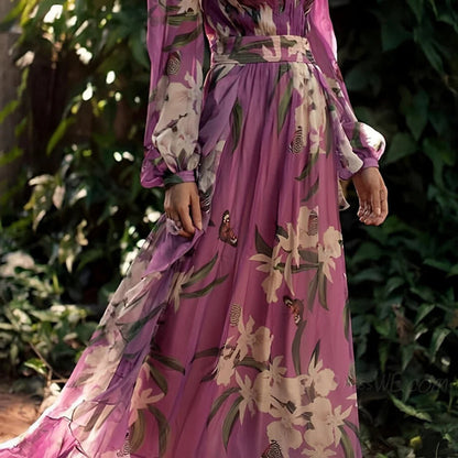 Luna | Chic Floral Maxi Dress for Summer Weddings and Formal Events 3