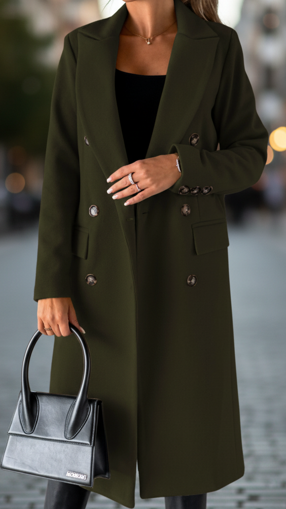 Mia | Classic Long Wool Coat for Women 1