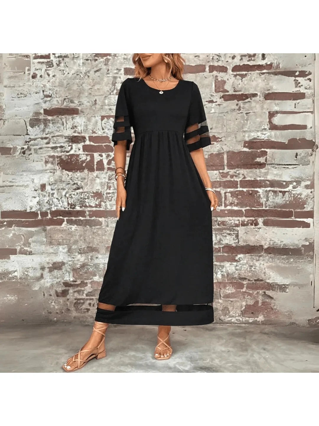 Mia | Elegant Flowy Summer Dress for Tummy Coverage 2
