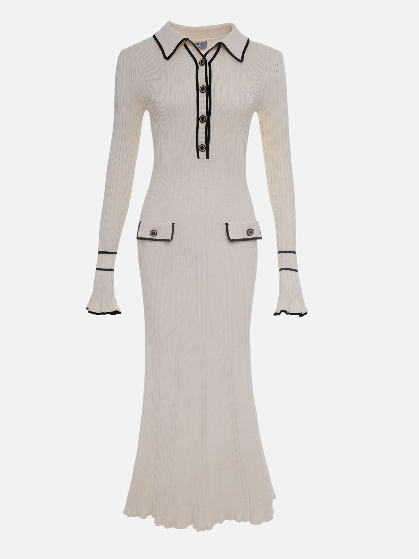 Mia | Elegant Ribbed Midi Dress for Women 3