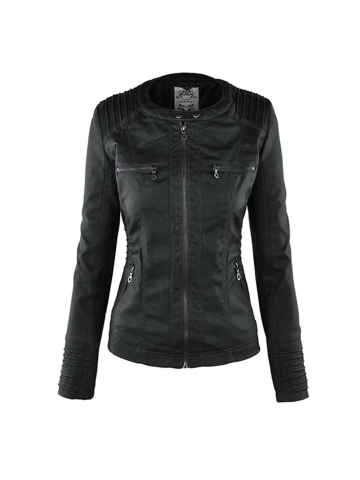 Mia | Elegant Waterproof Women's Leather Jacket for All Seasons 5