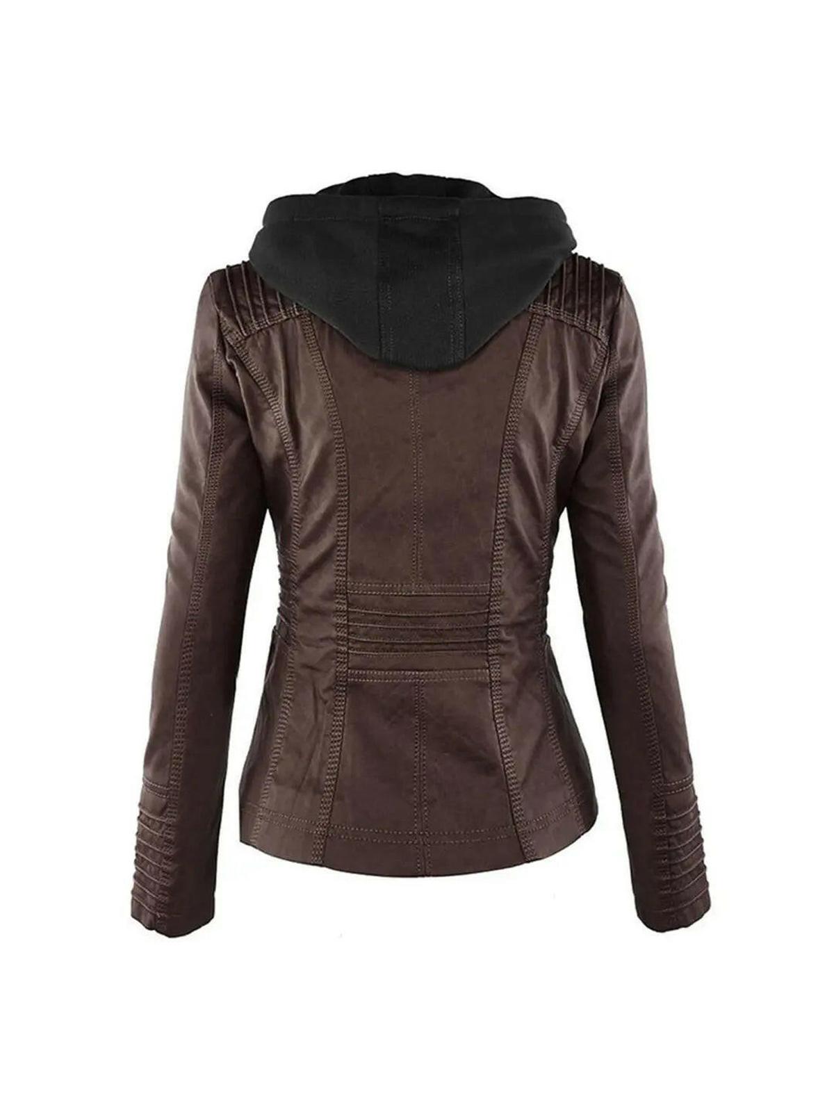 Mia | Elegant Waterproof Women's Leather Jacket for All Seasons 8