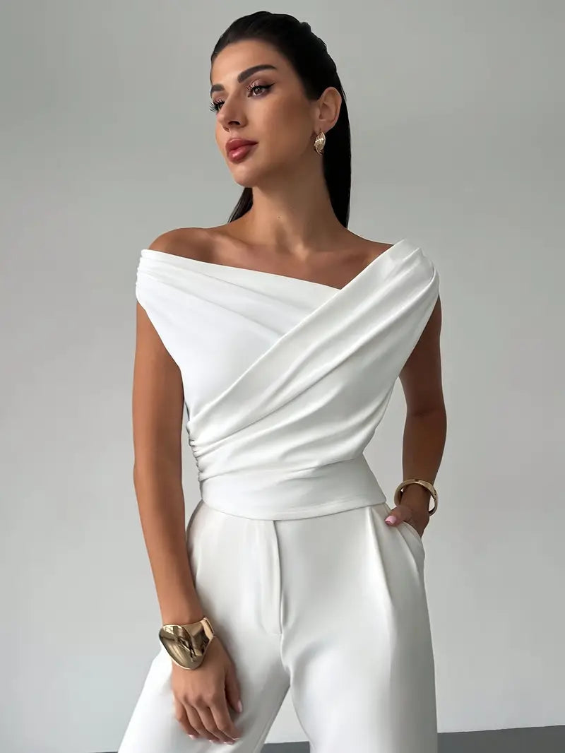 Mia | Sophisticated Draped Women's Top 0