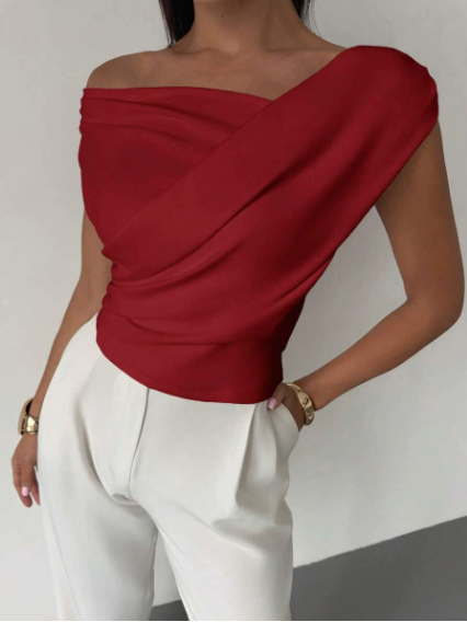 Mia | Sophisticated Draped Women's Top 9