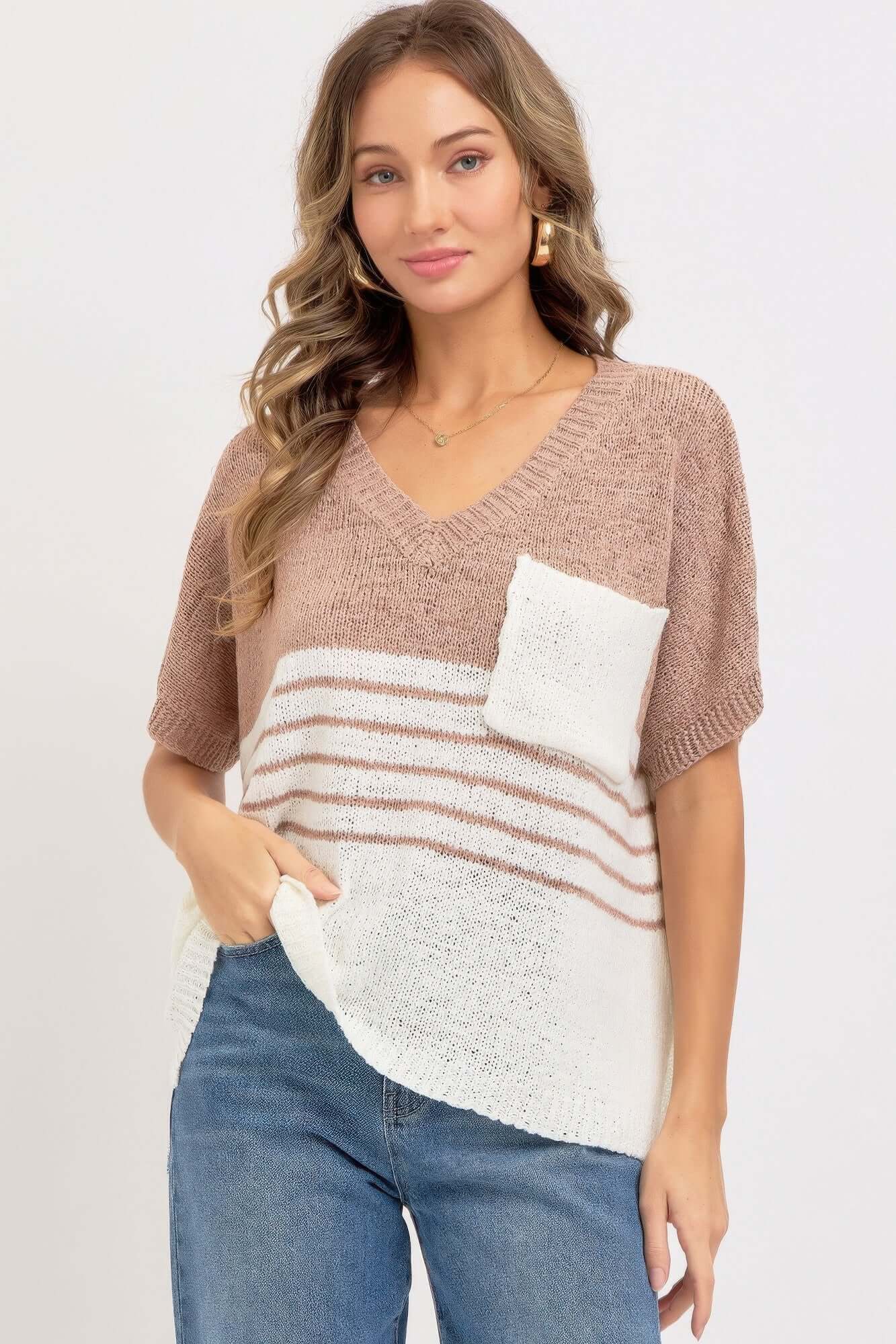 Ophira Women Oversized Knit Top Lightweight Sweater Online - Smile Sparker