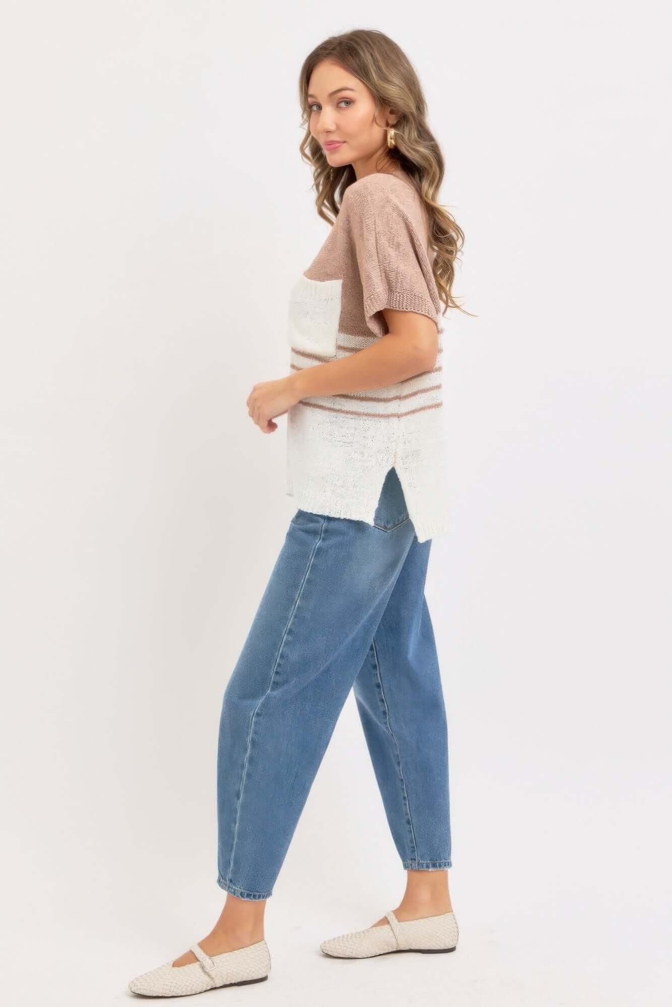 Ophira Women Oversized Knit Top Lightweight Sweater Online - Smile Sparker