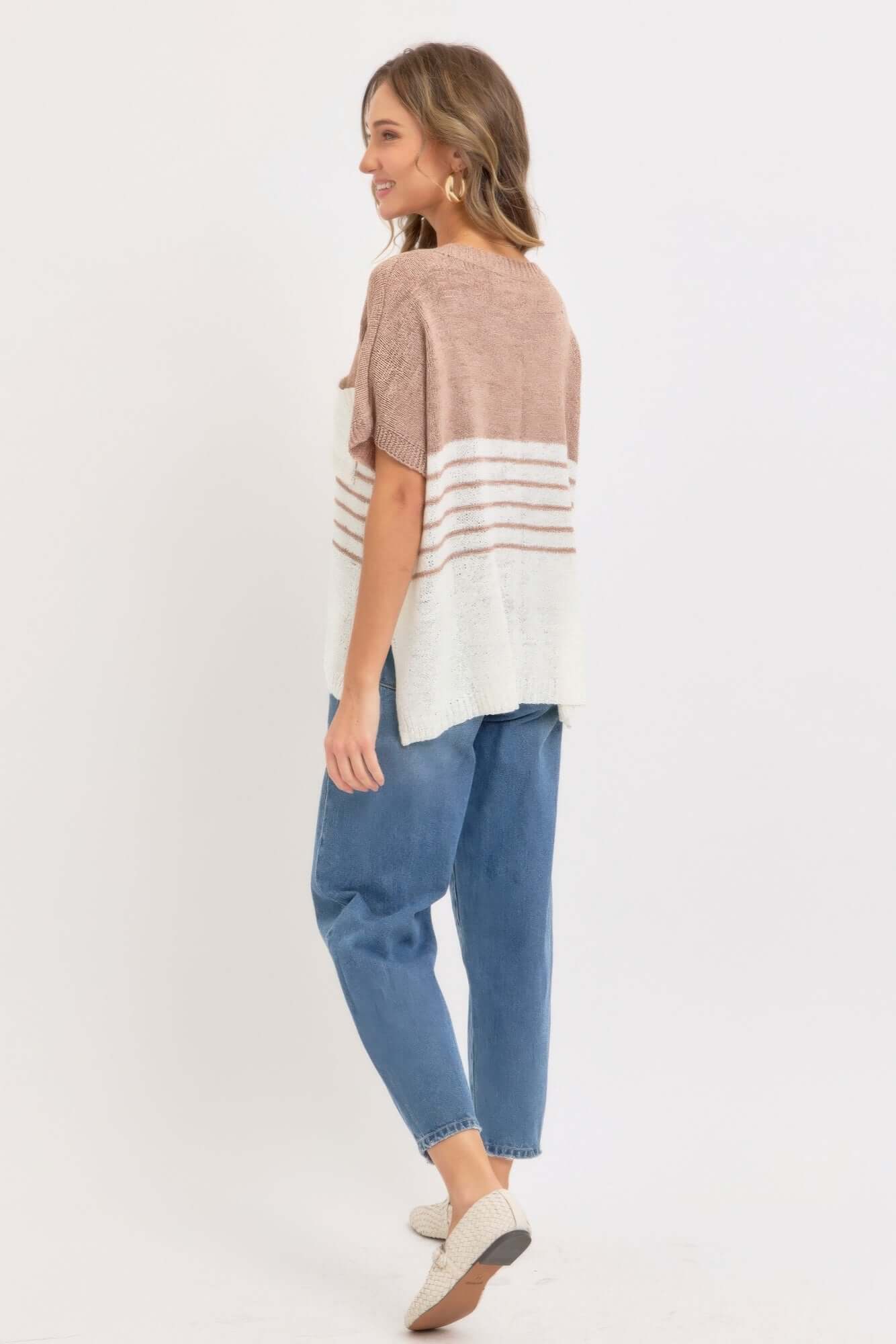 Ophira Women Oversized Knit Top Lightweight Sweater Online - Smile Sparker