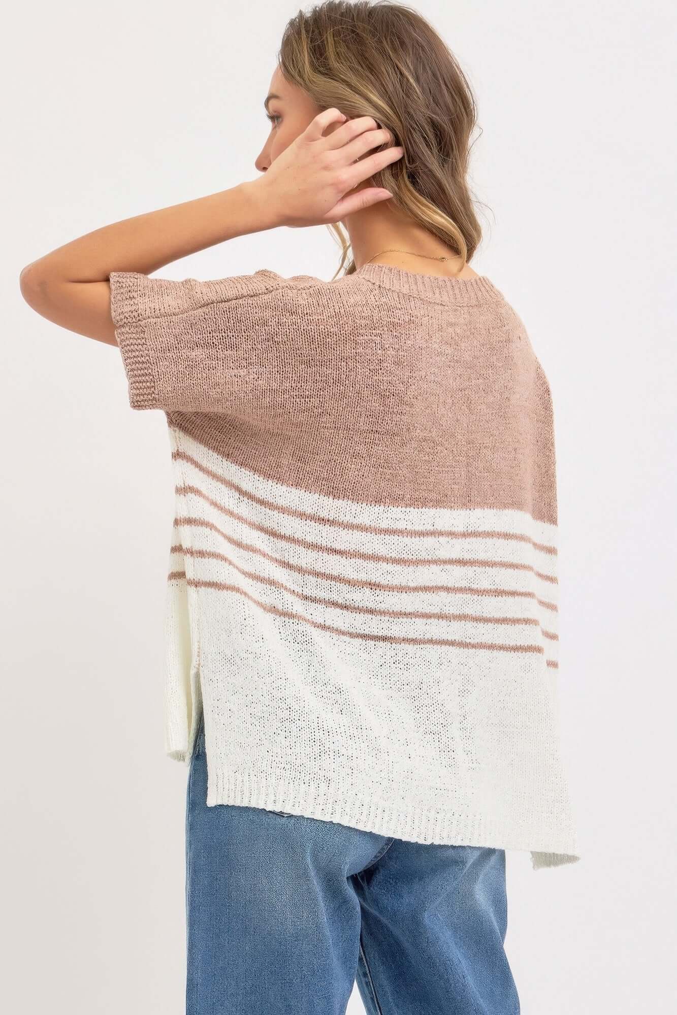 Ophira Women Oversized Knit Top Lightweight Sweater Online - Smile Sparker