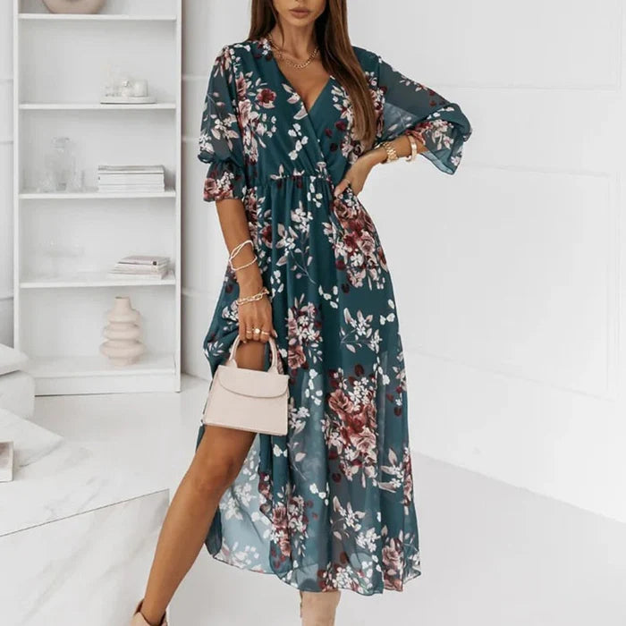 Sophie | Elegant Floral Summer Dress for Wedding Guests 0
