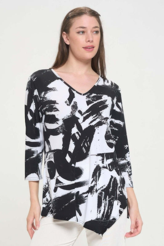 Lunarelle Womens V Neck Top Stretch Office to Weekend - Smile Sparker